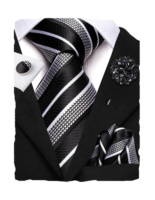 Silk Essentials Men's Tie and Accessory Set