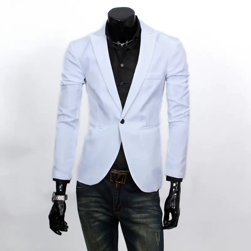 Elegant Slim Fit Korean Suit Jacket for Men