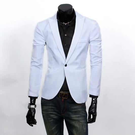 Elegant Slim Fit Korean Suit Jacket for Men