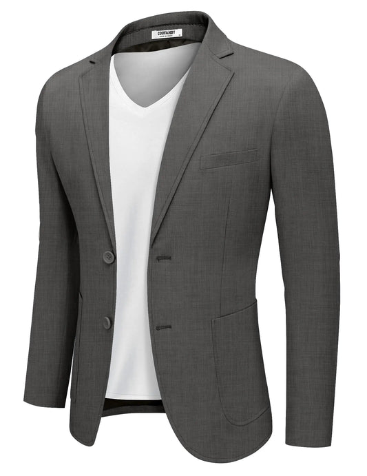 COOFANDY Men’s Fashion Linen Blazer - Stylish Modern Fit Coat